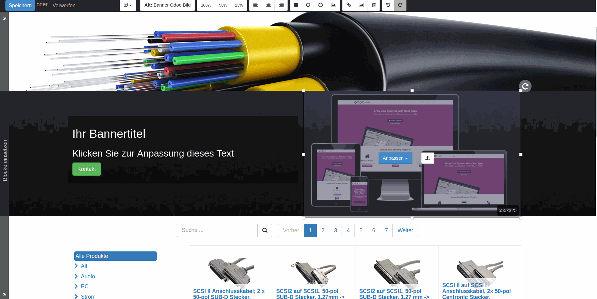 responsive grid system of odoo